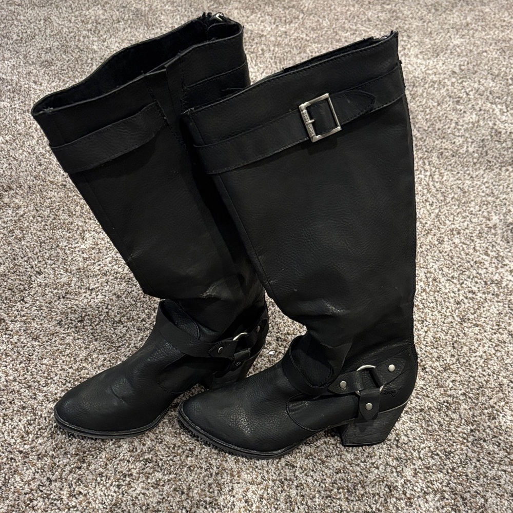 Rocket Dog Black Heeled Boots